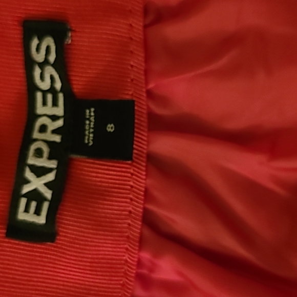 EXPRESS Candy Apple Red A-line Skirt sz 8 - Picture 6 of 7